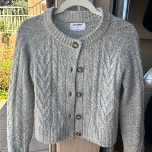 Old Navy Heather Gray Button-Up Cardigan
